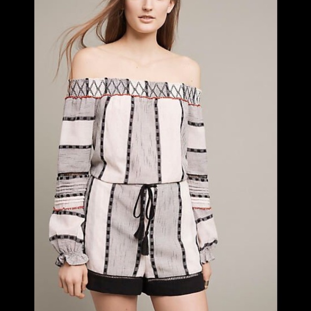 Anthropologie “Hei Hei” brand off shoulder romper